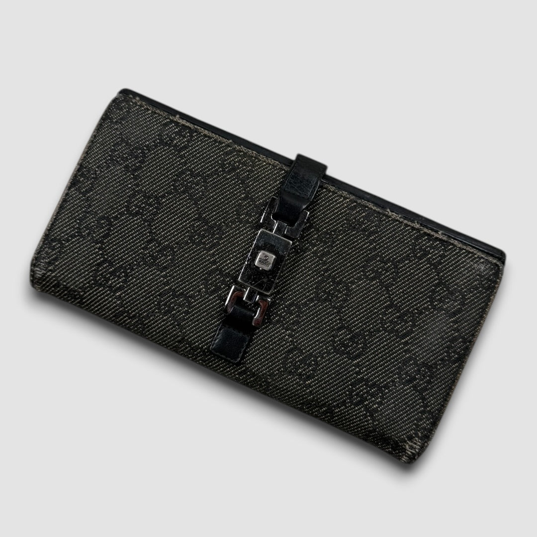 Gucci GG canvas wallet dark green
