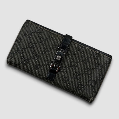 Gucci GG canvas wallet dark green