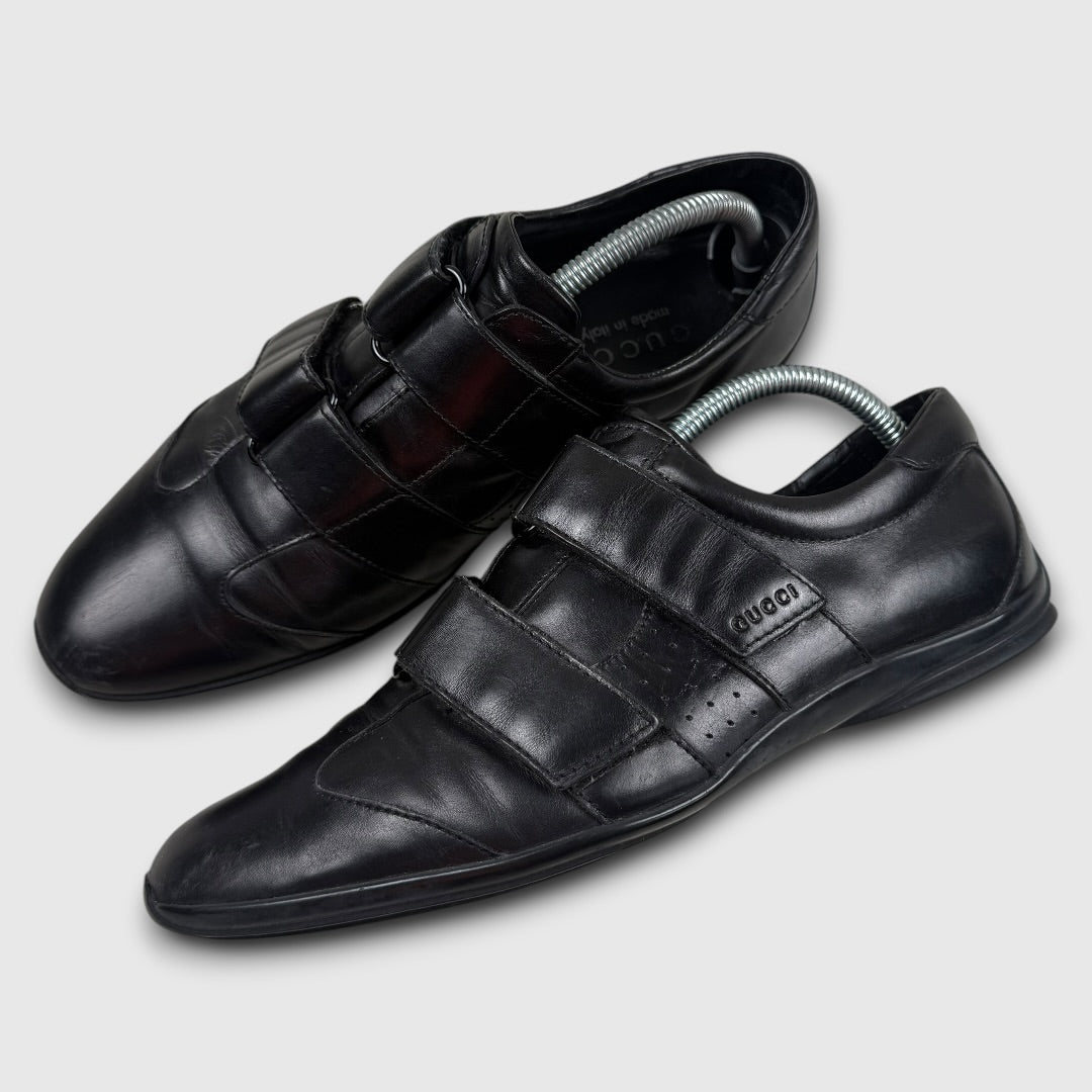Gucci leather velcro strap shoes black - 42,5