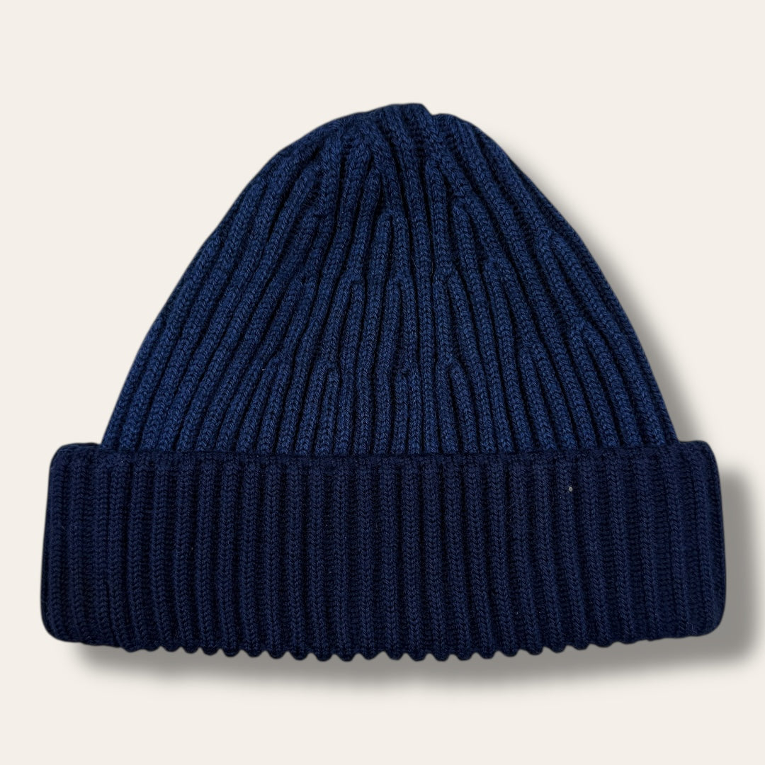 Stone Island badge beanie navy
